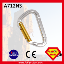 Hot Selling Straight Gate Aluminum Climbing Carabiner Made In Taiwan